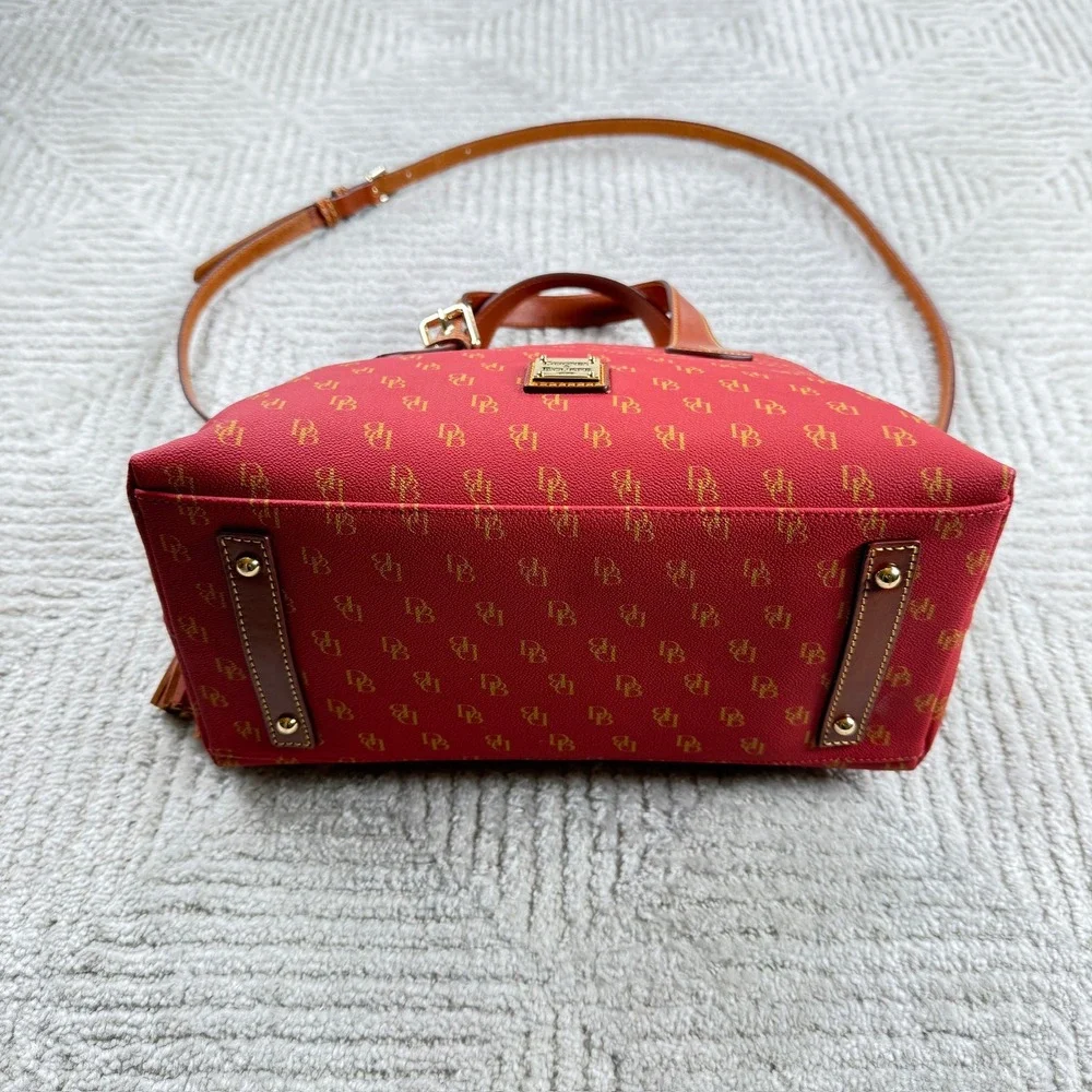 Dooney & Bourke Satchel Bag Women's Gretta Small Audrey Red Monogram Crossbody